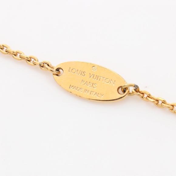 Louis Vuitton Vivienne Necklace Gold Plated Fake Pearl White - Picture 4 of 7